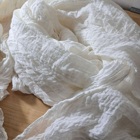 Scarf made of natural fabrics, scarf made of thin, soft leather