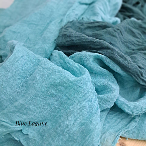 Scarf made of natural fabrics, scarf made of thin, soft leather