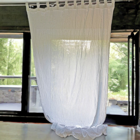 Perdea semi-transparentă din bumbac fiert / Perdele personalizate