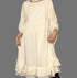 Boiled Cotton Ruffle Summer Dress/Beach Dress/Slim Dress for Evening Beach Walk