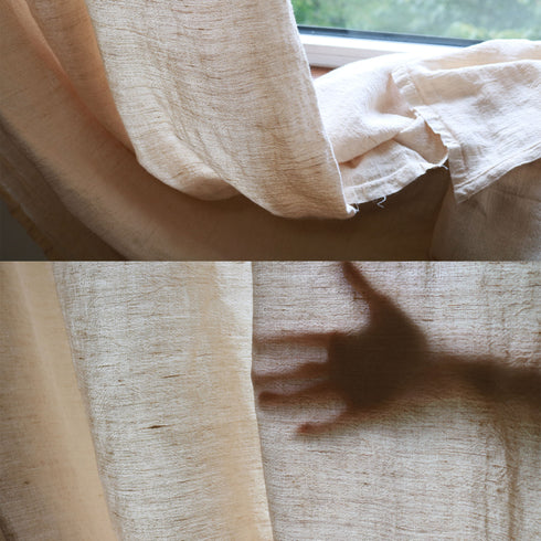 Draperii rustice din țesătură naturala din cânepa