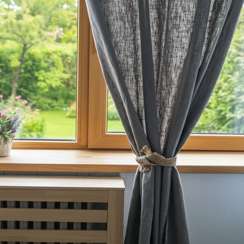 Draperies from IN. Draperies made of natural fabrics.