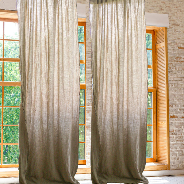 Draperie Rustică din Cânepă și Bumbac