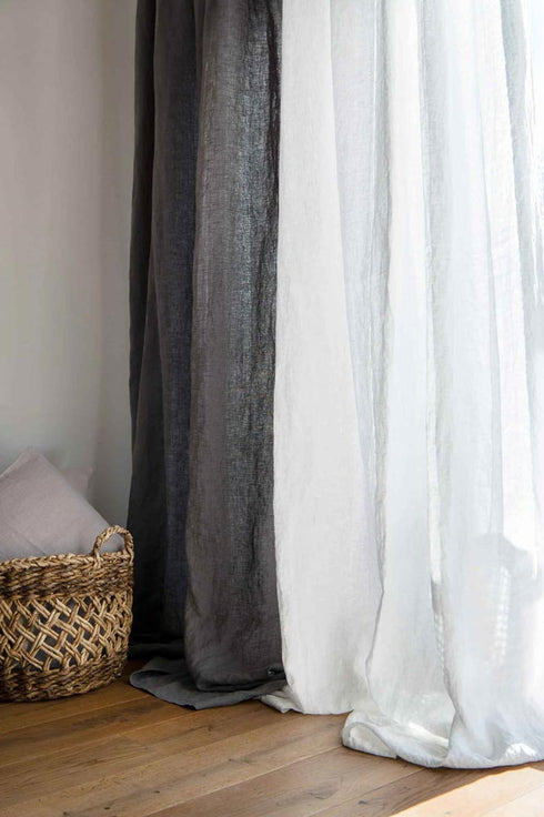 Draperies from IN. Draperies made of natural fabrics.