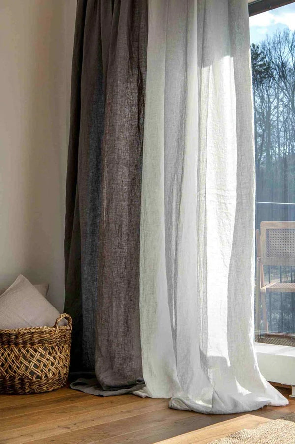 Draperii din IN semi-opace. Draperii din tesaturi naturale.