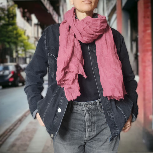 Esarfa din tesaturi naturale, esarfa din in subtire si moale