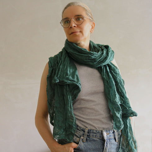 Esarfa din tesaturi naturale, esarfa din in subtire si moale