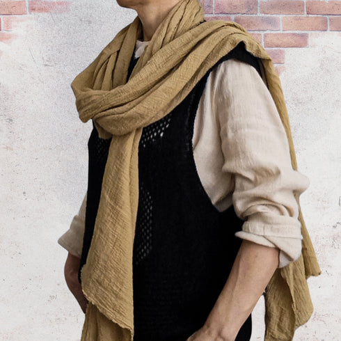 Esarfe din tesaturi naturale. Esarfe/Fulare din pânză topită de bumbac