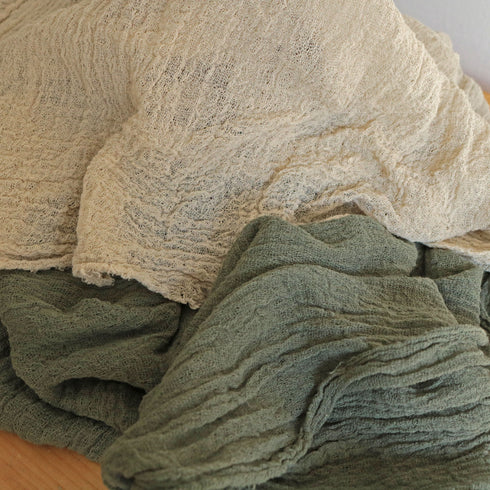 Esarfa unisex din bumbac fiert, creponata si moale