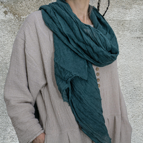 Esarfa din tesaturi naturale, esarfa din in subtire si moale