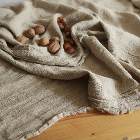 Draperie Rustică din Cânepă și Bumbac