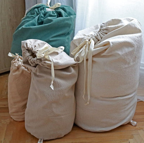 Sac din pânza de casă, pentru depozitat lucruri / haine