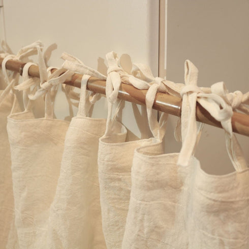 Perdele semi-transparente si extra-large din pânza creponata amestec de cânepă și bumbac