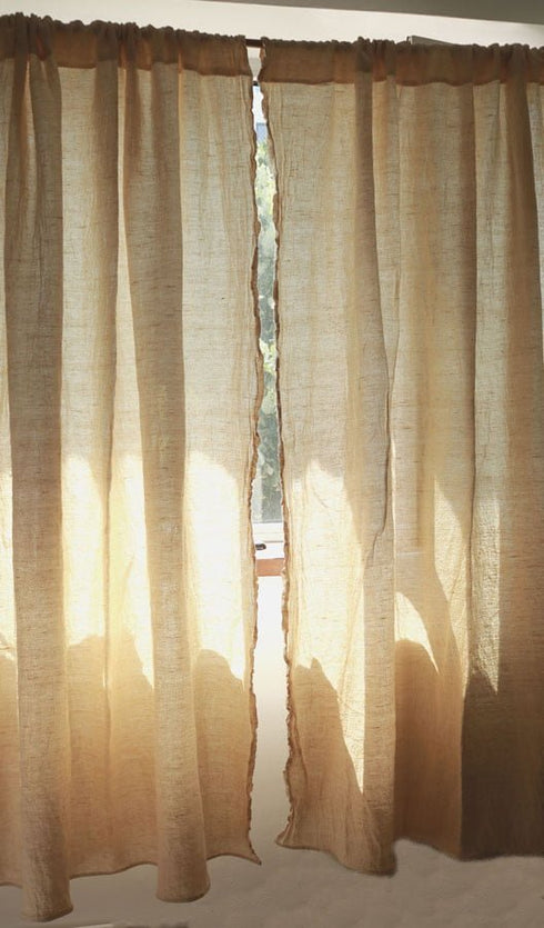 Draperii rustice din țesătură naturala din cânepa