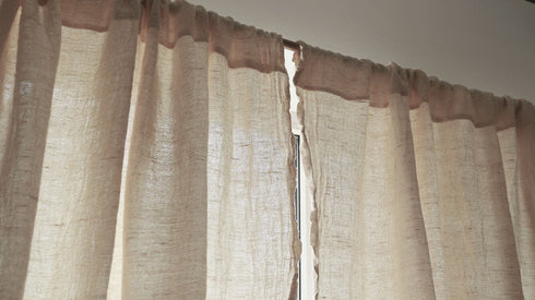 Draperii rustice din țesătură naturala din cânepa