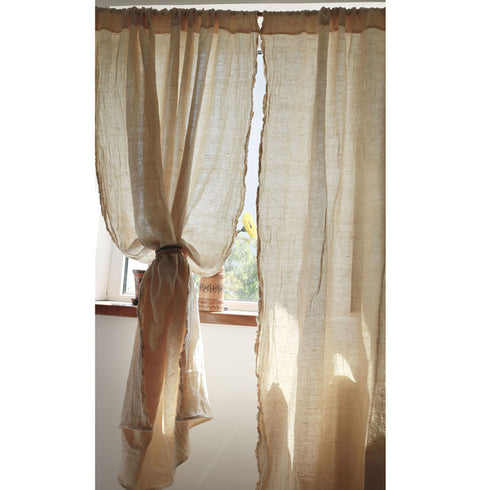 Draperii rustice din țesătură naturala din cânepa