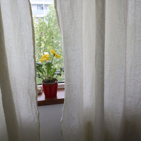 Draperii din IN semi-opace. Draperii din tesaturi naturale.