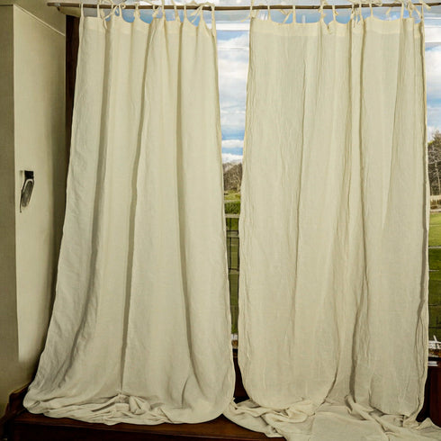 Perdele semi-transparente din pânza creponata amestec de cânepă și bumbac