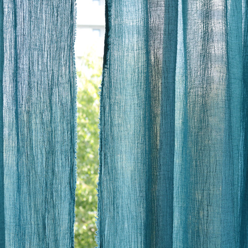 Perdea semi-transparentă din bumbac fiert / Perdele personalizate