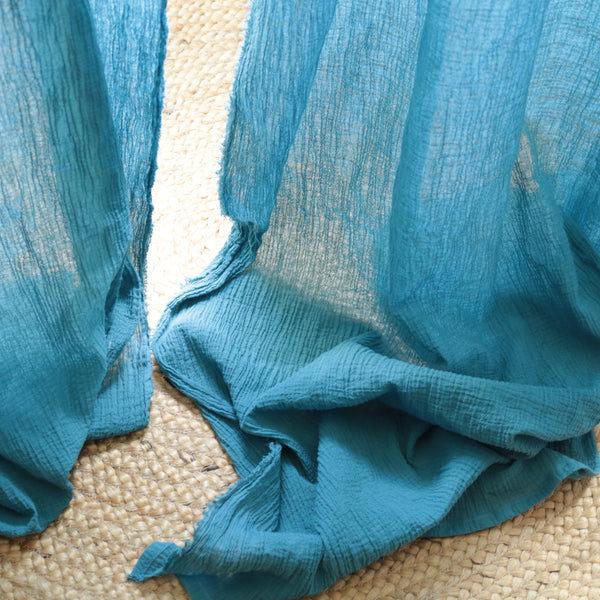 Boiled Cotton Semi Sheer Curtain / Lime Green Drape / Custom Curtains