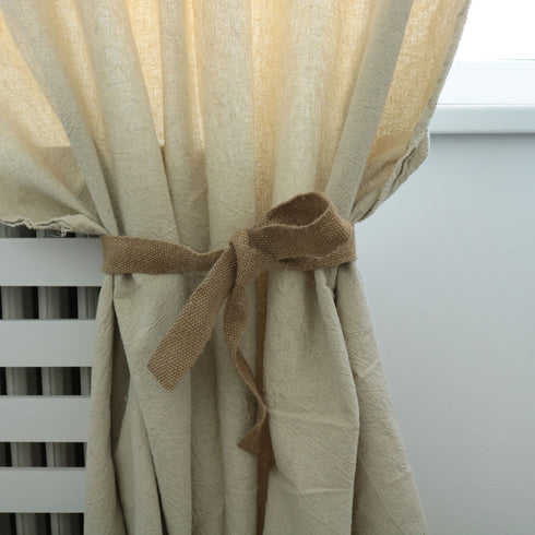 Draperie Rustică din In și Bumbac topit