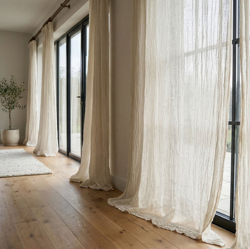 Perdea semi-transparentă din panza topita si in varianta extra-large