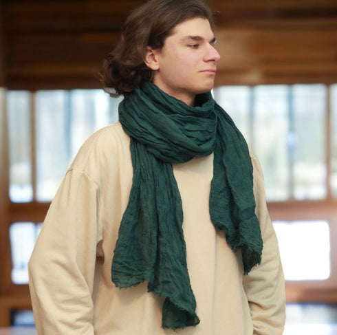 Esarfa din tesaturi naturale, esarfa din in subtire, moale