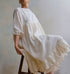 Boiled Cotton Ruffle Summer Dress/Beach Dress/Slim Dress for Evening Beach Walk