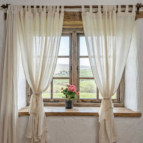 Draperies from IN. Draperies made of natural fabrics.