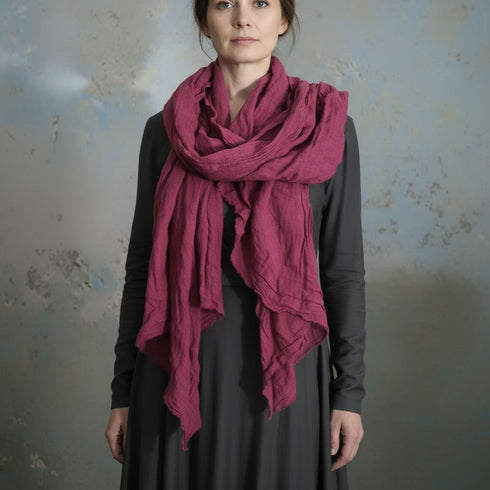 Esarfa din tesaturi naturale, esarfa din in subtire si moale