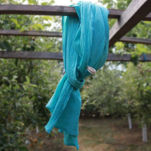 Esarfa din panza topita de bumbac, creponata si moale