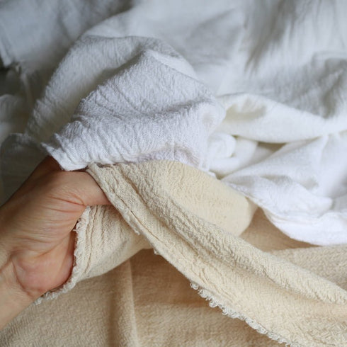 Patura din teasatura topita din bumbac cu aspect vintage