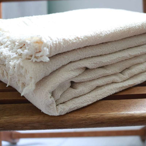 Patura din teasatura topita din bumbac cu aspect vintage