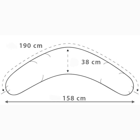 Perna Bumerang Lux, cu fata si dosul din bumbac 100%